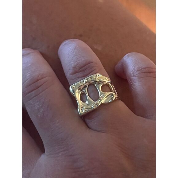 The Monster Ring adjustable  in yellow gold plated 925 silver - Picture 2 of 7